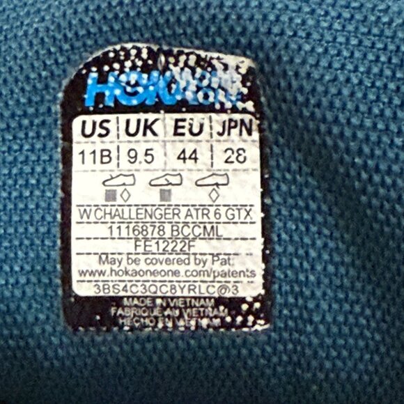 Hoka One One Challenger ATR 6 GTX Womens 11B Trail Running Shoes Blue/Orange - Picture 3 of 11